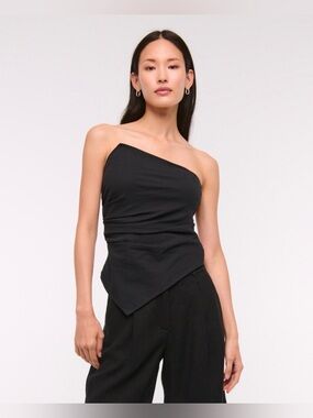 Abercrombie & Fitch Asymmetrical Strapless Top